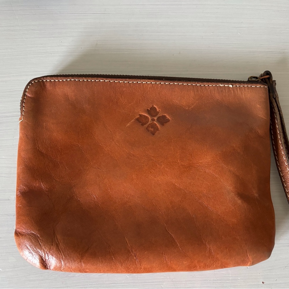 Patricia Nash Brown Leather Wristlet